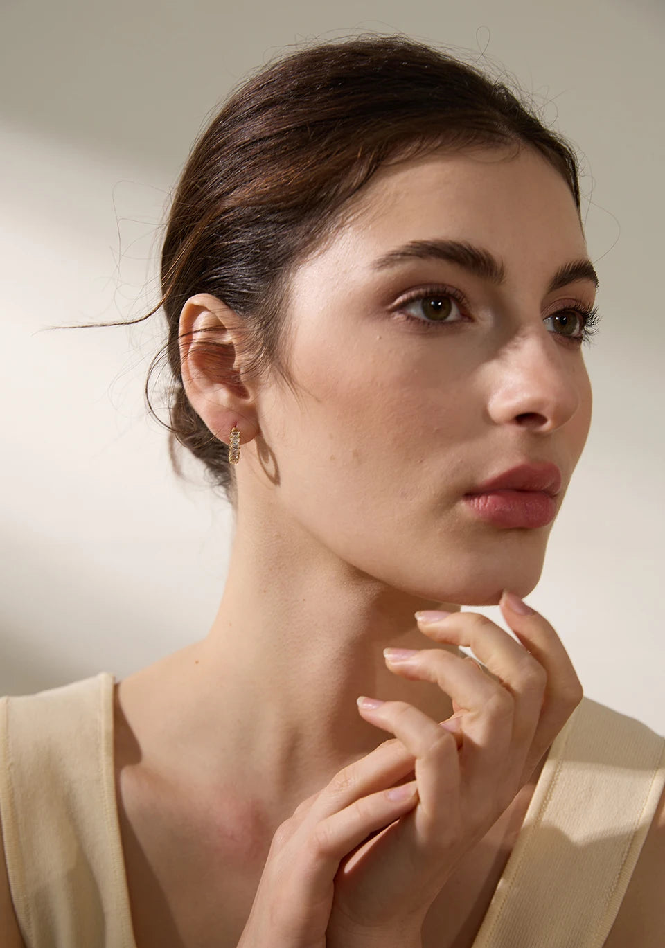 Yhpup colorido branco zircônia cúbica aço inoxidável redondo arco-íris bling brincos de argola para mulheres delicadas jóias de alta qualidade