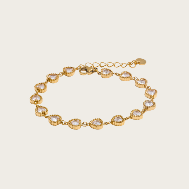 Pulseira de Coração com Zircônia