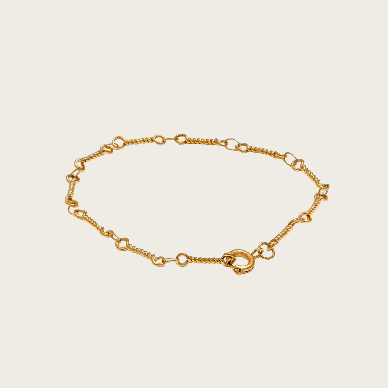 Pulseira Chique de Aço Inoxidável Torcido 18k