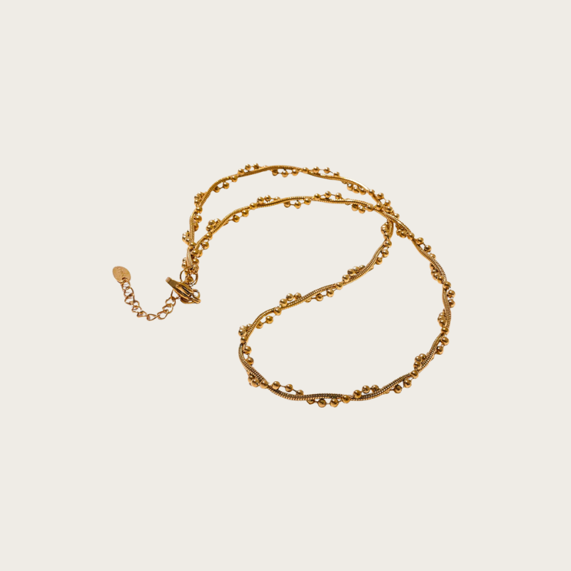 Colar de Aço Inoxidável Elegância Artesanal